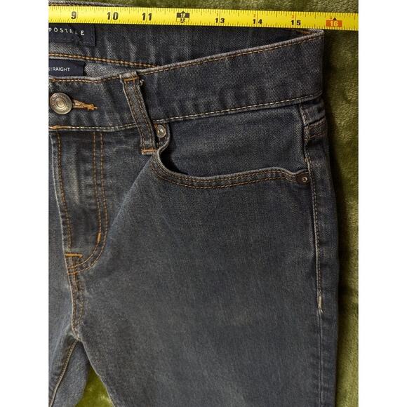 Aeropostale Straight Leg Mid Rise Denim Jeans Cotton Blend 31 x 30 Preppy Street - Picture 4 of 11